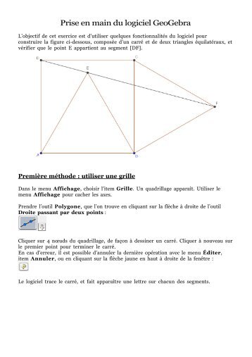 Prise en main du logiciel GeoGebra - Framasoft