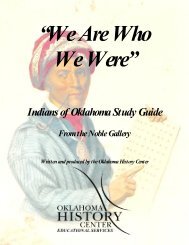 Indians of Oklahoma Study Guide (PDF) - Oklahoma Historical Society