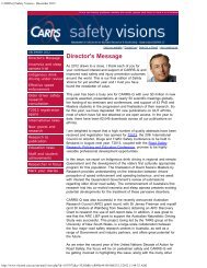 December 2012 - Centre for Accident Research and Road Safety ...