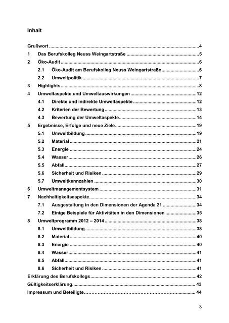 Berufsbildungszentrums Neuss-Weingartstraße Berufskolleg für ...