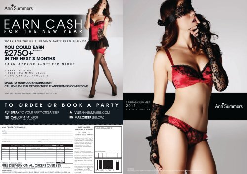 EARN CASH - Ann Summers Organisers