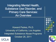 Integrating Mental Health, Substance Use Disorder, and - UCLA ...