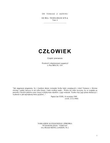 CZÅOWIEK - Katedra Historii Filozofii StaroÅ¼ytnej i Åredniowiecznej ...