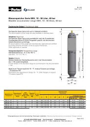 PI 1.170 Blasenspeicher Serie EBV 10 bis 50 Liter 40 bar ... - Olaer.de