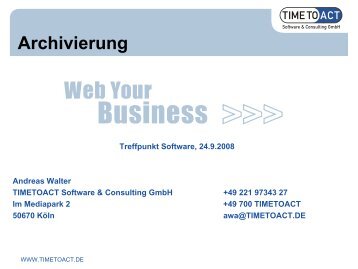 E-Mail Archivierung - TimetoAct