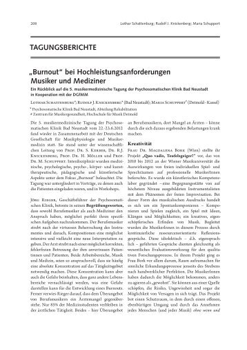 L. Schattenburg, R.J. Knickenberg, M. Schuppert - Deutsche ...