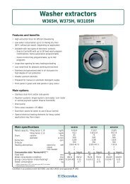 to down load Installation specification electrolux W365 washing ...