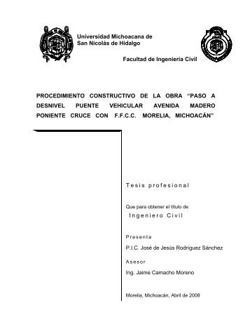 procedimiento constructivo de la obra paso a desnivel puente ...