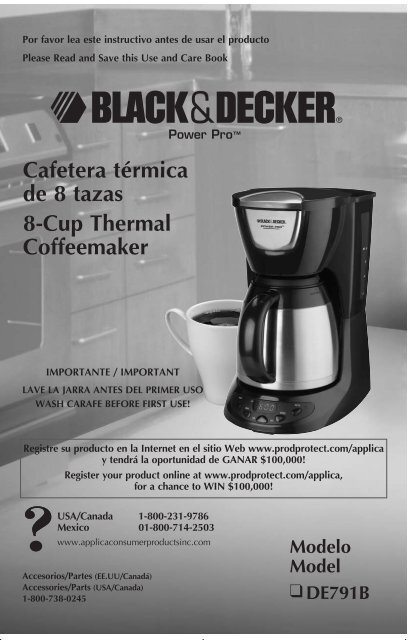 CAFETERA ELECTRICA 2 E 1/ PARA 8 TAZAS/ENCENDIDO Y APAGADO AUTOMATICO