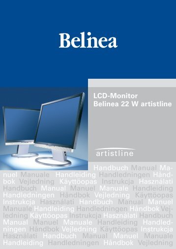 LCD-Monitor Belinea 22 W artistline Handbuch Manual ... - ECT GmbH