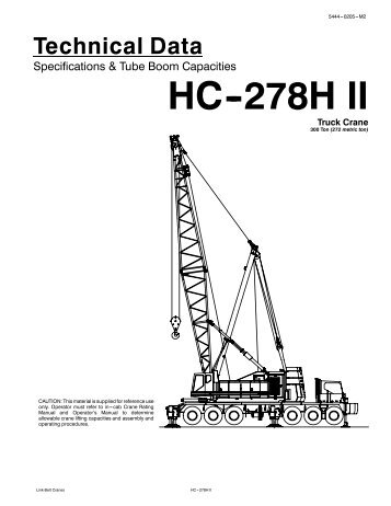 HC--278H II - Link-Belt Construction Equipment