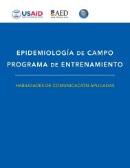 EPIDEMIOLOGÃA DE CAMPO PROGRAMA DE ENTRENAMIENTO
