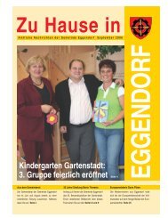 3. Gruppe feierlich eröffnet Seite 11 - Gemeinde Eggendorf