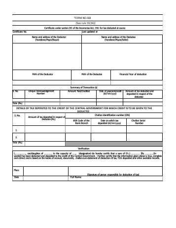 form no 16 see rule 31 1 a certificate under section 203 leh