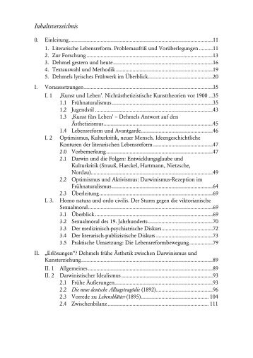 Inhaltsverzeichnis / Table of Contents - Ergon Verlag