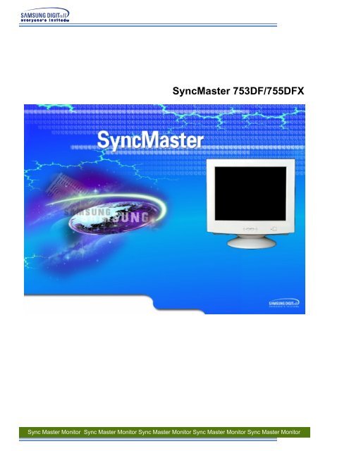SyncMaster 753DF/755DFX - Ordi