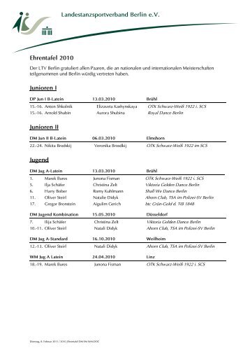 2010_Ehrentafel DM EM WM - Landestanzsportverband Berlin e.V.