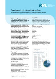 Factsheet Besluitvorming in de palliatieve fase - Set materialen ter ...