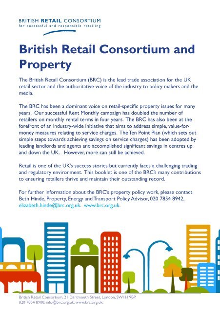Property Management Checklist - British Retail Consortium