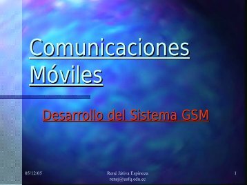 Desarrollo de Sistemas GSM