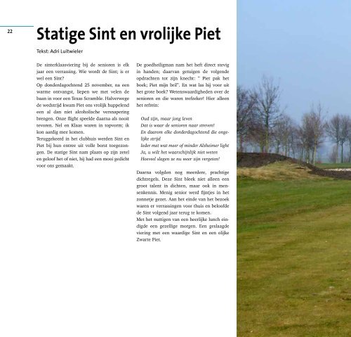 nummer 85 maart 2011 Clubblad van de Westfriese Golfclub