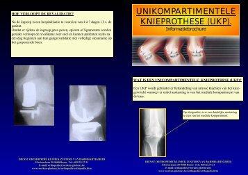 Unicondylaire Knieprothese - Dienst Orthopedie Ronse