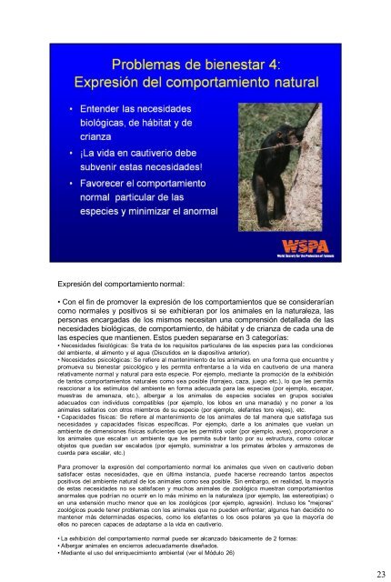 Bienestar de Animales Silvestres - Sociedad Mundial para la ...