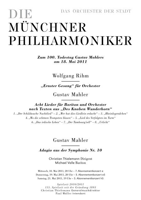 Programmheft herunterladen - Münchner Philharmoniker