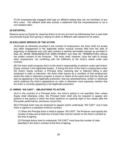 Transition Contract Rulebook 04-07 - Actors