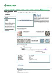 Nobori® - Drug Eluting Stent - Product Information Nobori® Stent