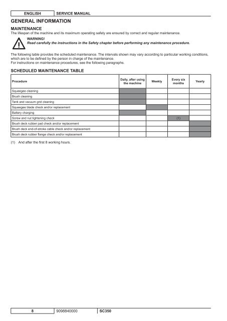 SERVICE MANUAL - Nilfisk-Advance