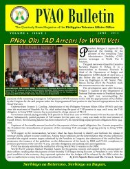 PVAO Bulletin June 2013 - Philippine Veterans Affairs Office