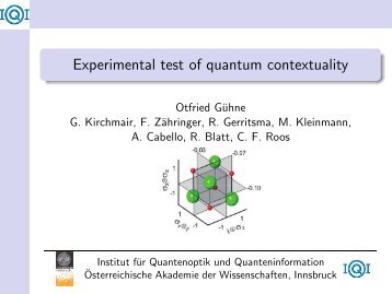 Experimental test of quantum contextuality