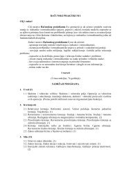 RAÄUNSKI PRAKTIKUM I Cilj i zadaci Cilj nastave RaÄunskog ...