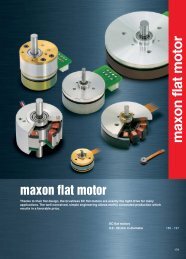 maxon flat motor - Intex Connect