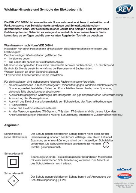 REV-RITTER Symbole in der Elektrotechnik PDF 0