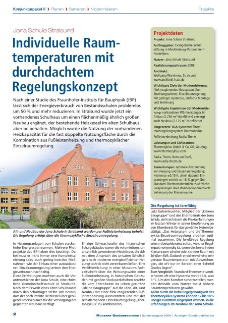 temperaturen mit durchdachtem Regelungskonzept - Thermozyklus