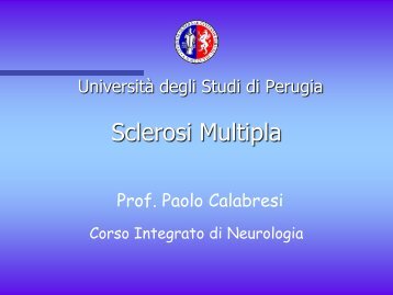 Sclerosi multipla 1 - UniversitÃ  degli Studi di Perugia