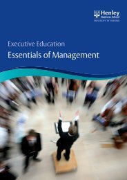 Essentials of Management - Henley Business School