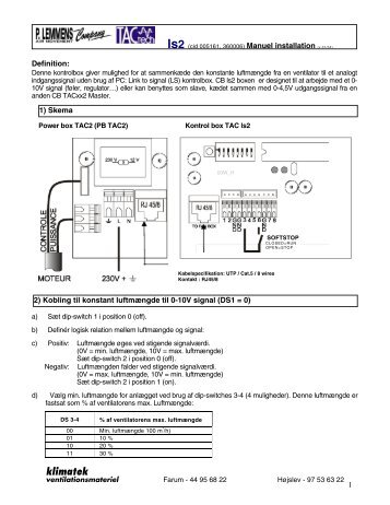 Ventilatorstyring med 0-10 V signal LS2 - KLIMATEK ...