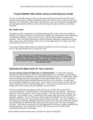 ESL Health Literacy Units Resource Guide.pdf - Project SHINE