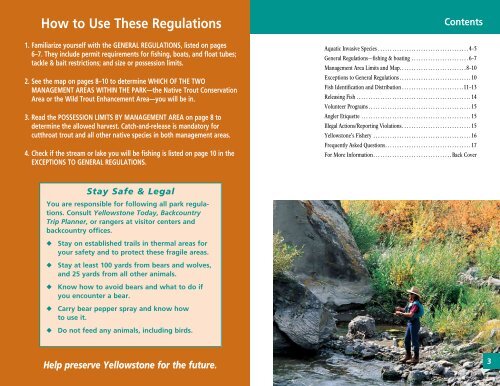 Fishing Regulations - Yellowstone Up Close and Personal