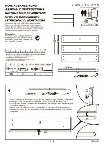 01-2311 01-4359 01-9013 01-2850 montageanleitung ... - fif Möbel