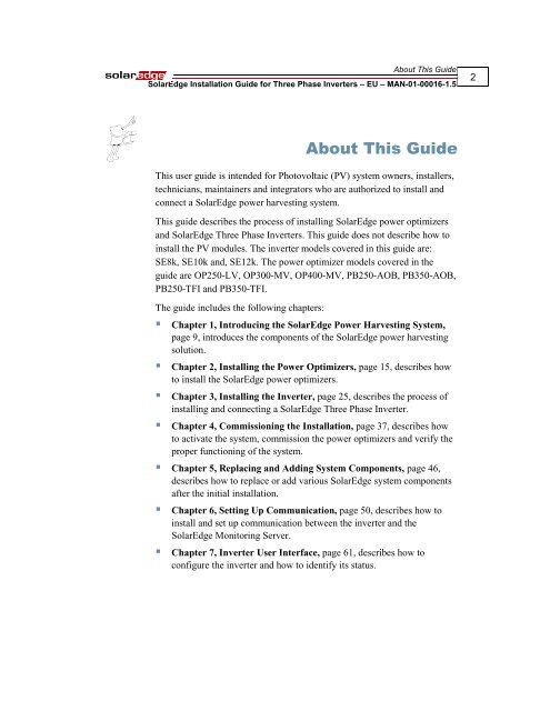 SolarEdge Installation Guide for Three Phase Inverters - Solco Solar ...