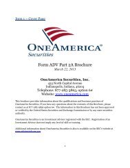Form ADV Part 2A Brochure - OneAmerica