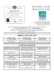 Notiziario n. 33 anno 2012-2013 - Rotary Club Bologna Sud