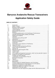 Barryvox Application Safety Guide Version080820 - Mammut