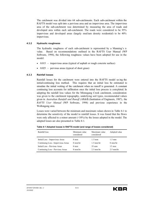 Minnegang Creek Flood Study Report - Wollongong City Council