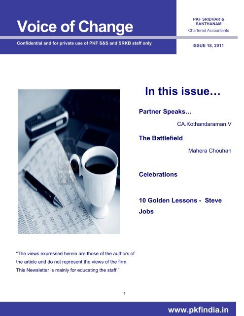 Newsletter Issue No 18-15th October 2011 - PKF Sridhar ...