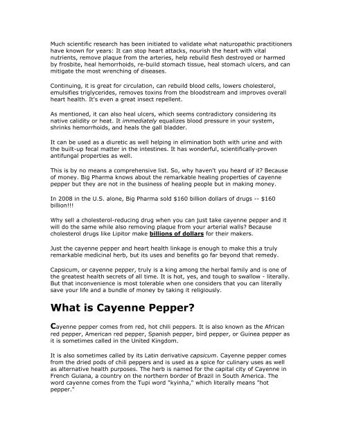 Cayenne Pepper - The King of Herbs - Heal South Africa